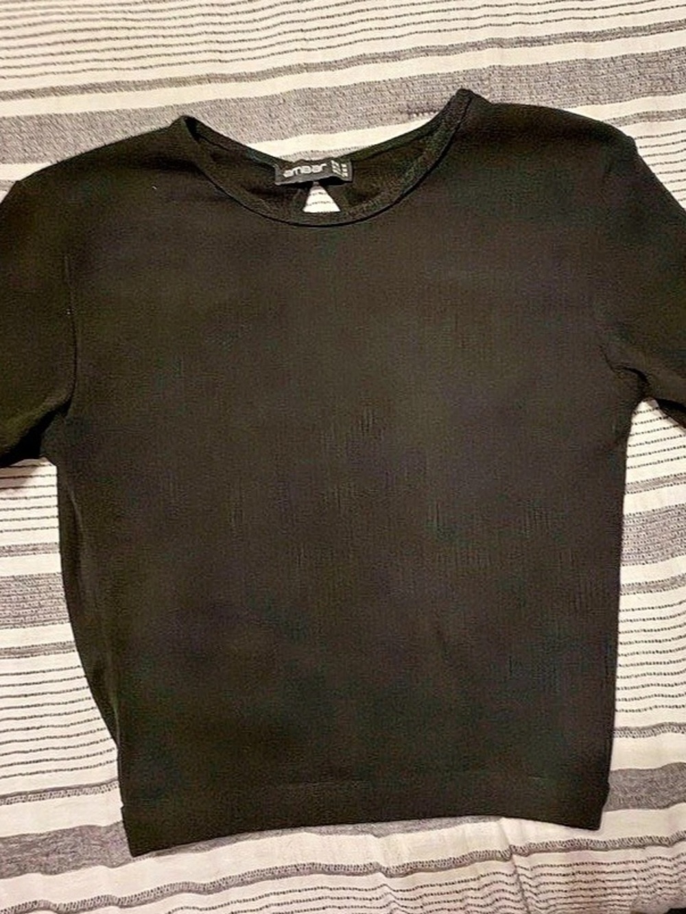 Black Short Sleeve Top